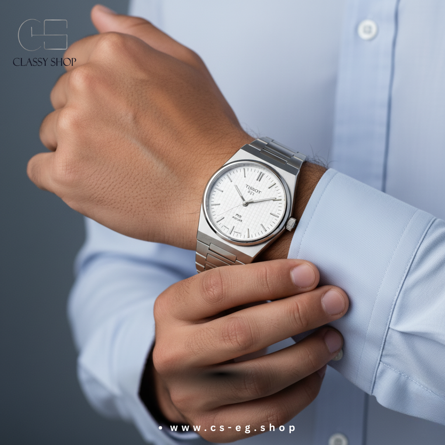 ساعة TISSOT PRX بتصميم سويسري