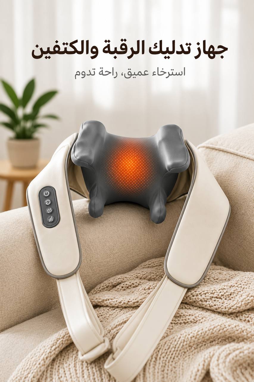 جهاز تدليك الرقبة والكتفين بتقنية حرارية